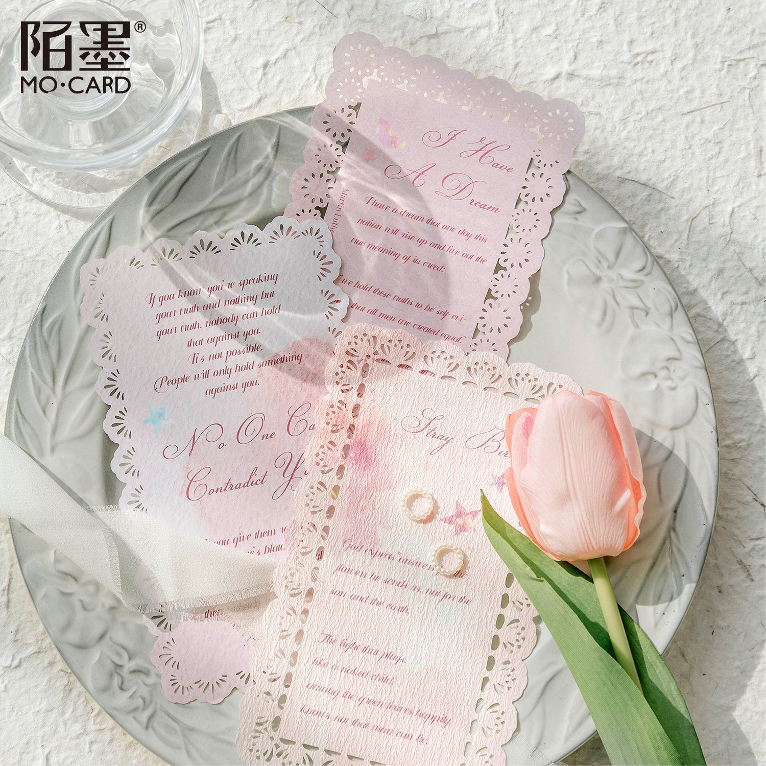 0404 Lace Love Word Series Paper -10Pcs each pack