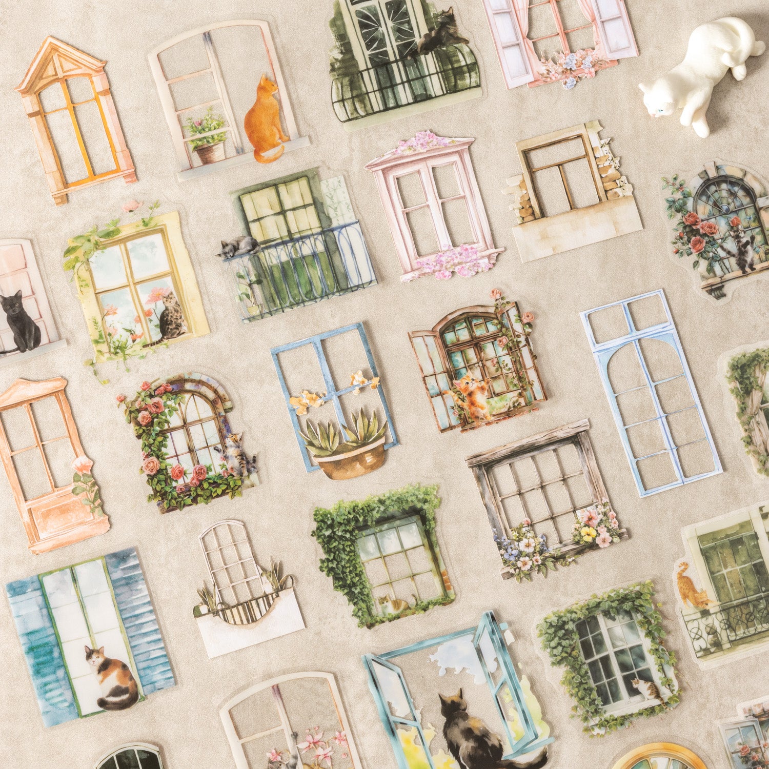 0324 Dream beyond the window Series die cut Sticker -10Pcs each pack