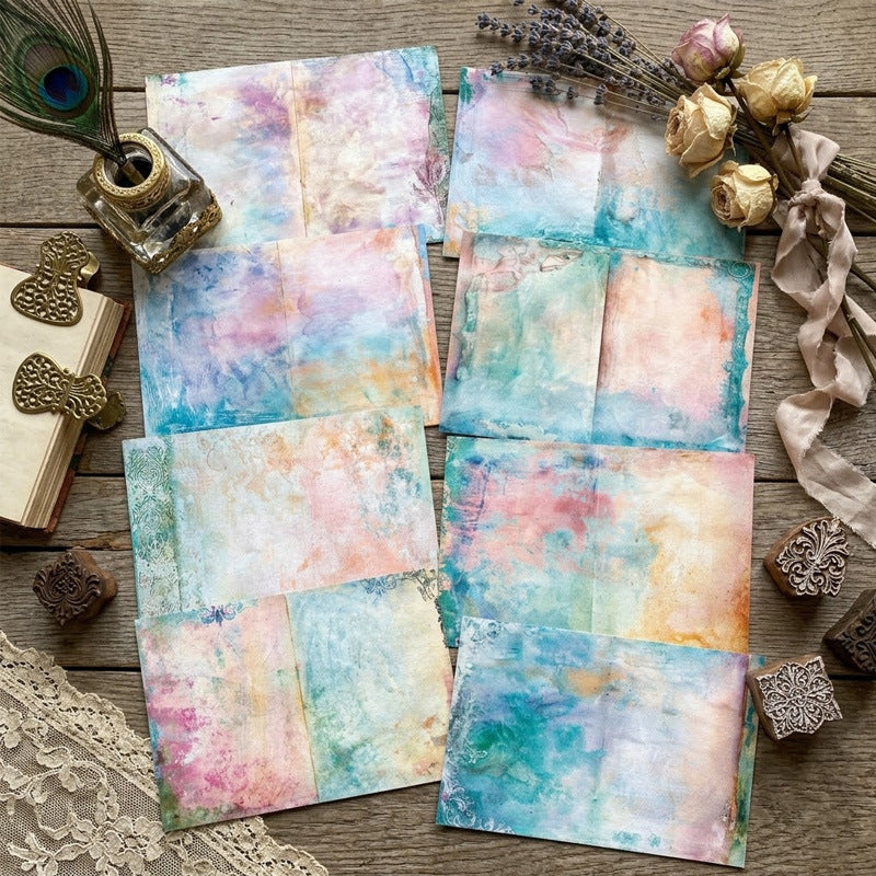 A5 Vintage Blending Background Paper -8Pcs each pack