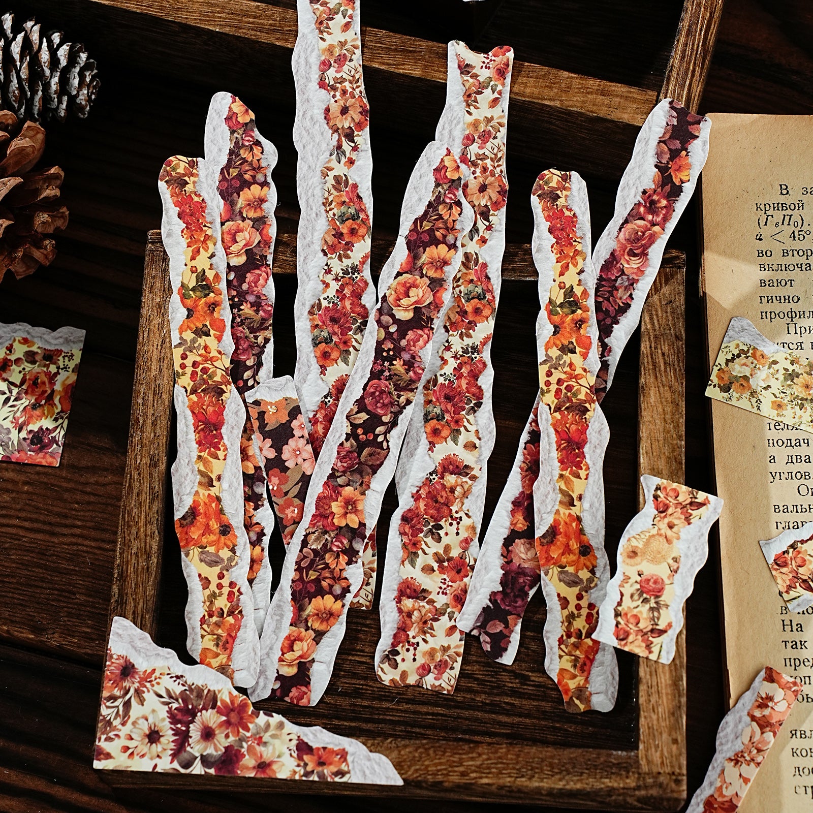 260120 Fragments of Flower Shadows Solid sticker -30Pcs each pack