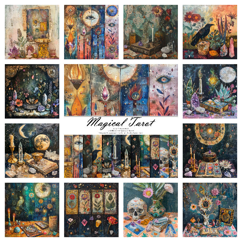 0417 Magical tarot background paper -24Pcs each pack