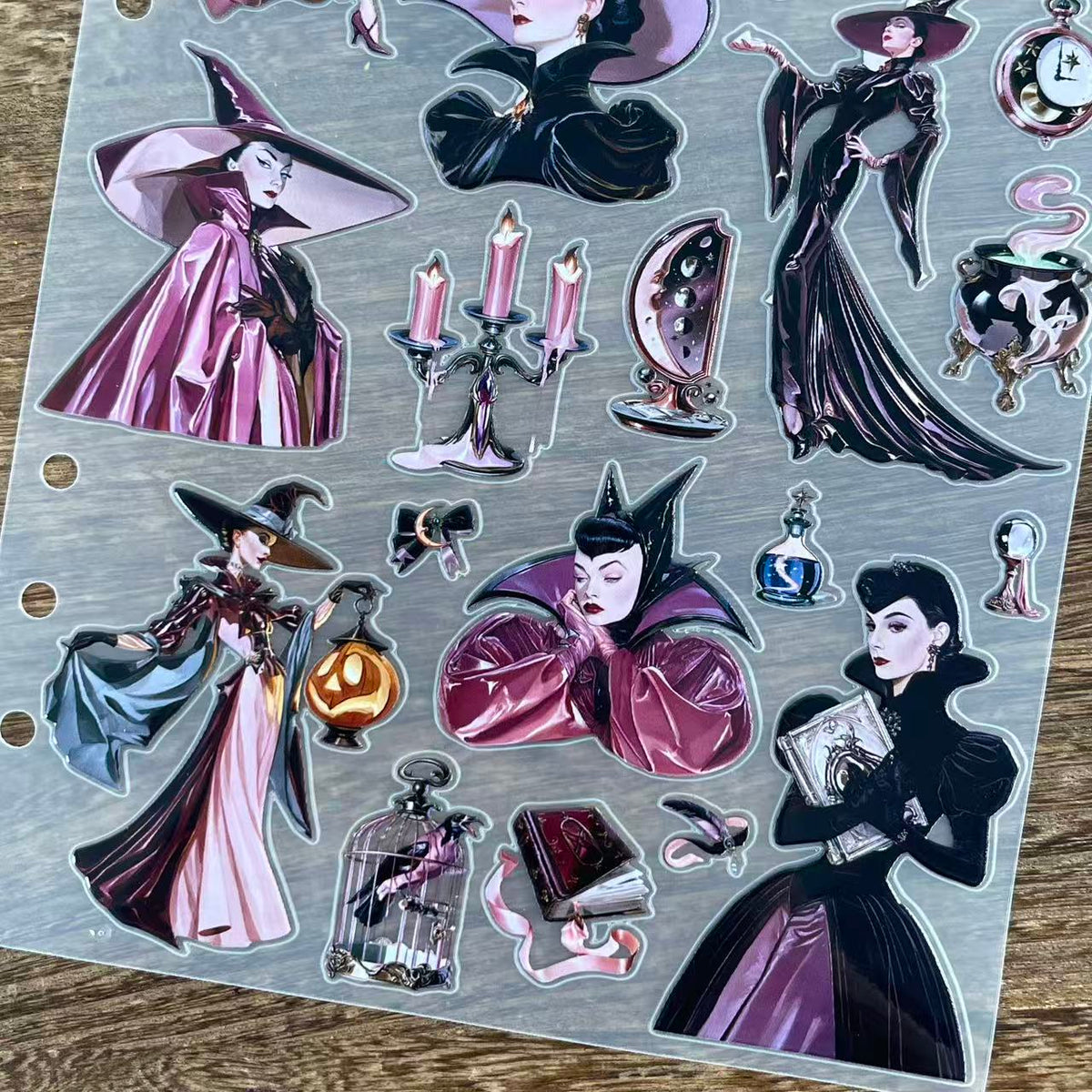 3D Witch (B) PET Sticker 1 Pcs