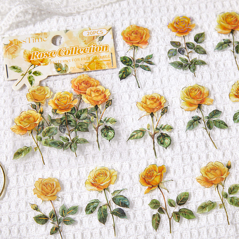 0724 Rose PET sticker -20Pcs each pack