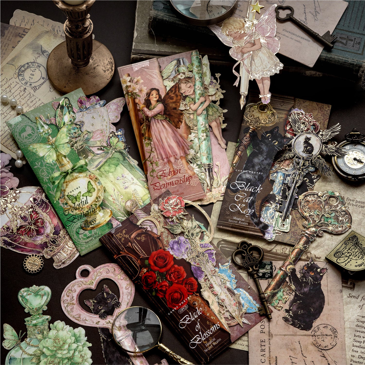 Magic Secret Realm Cardstock Stickers -10Pcs each pack
