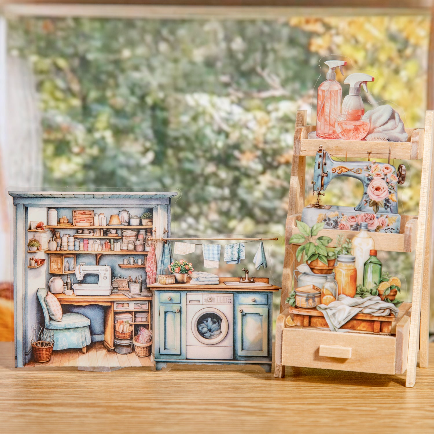 0624 Family Life Diary PET Sticker -10Pcs each pack