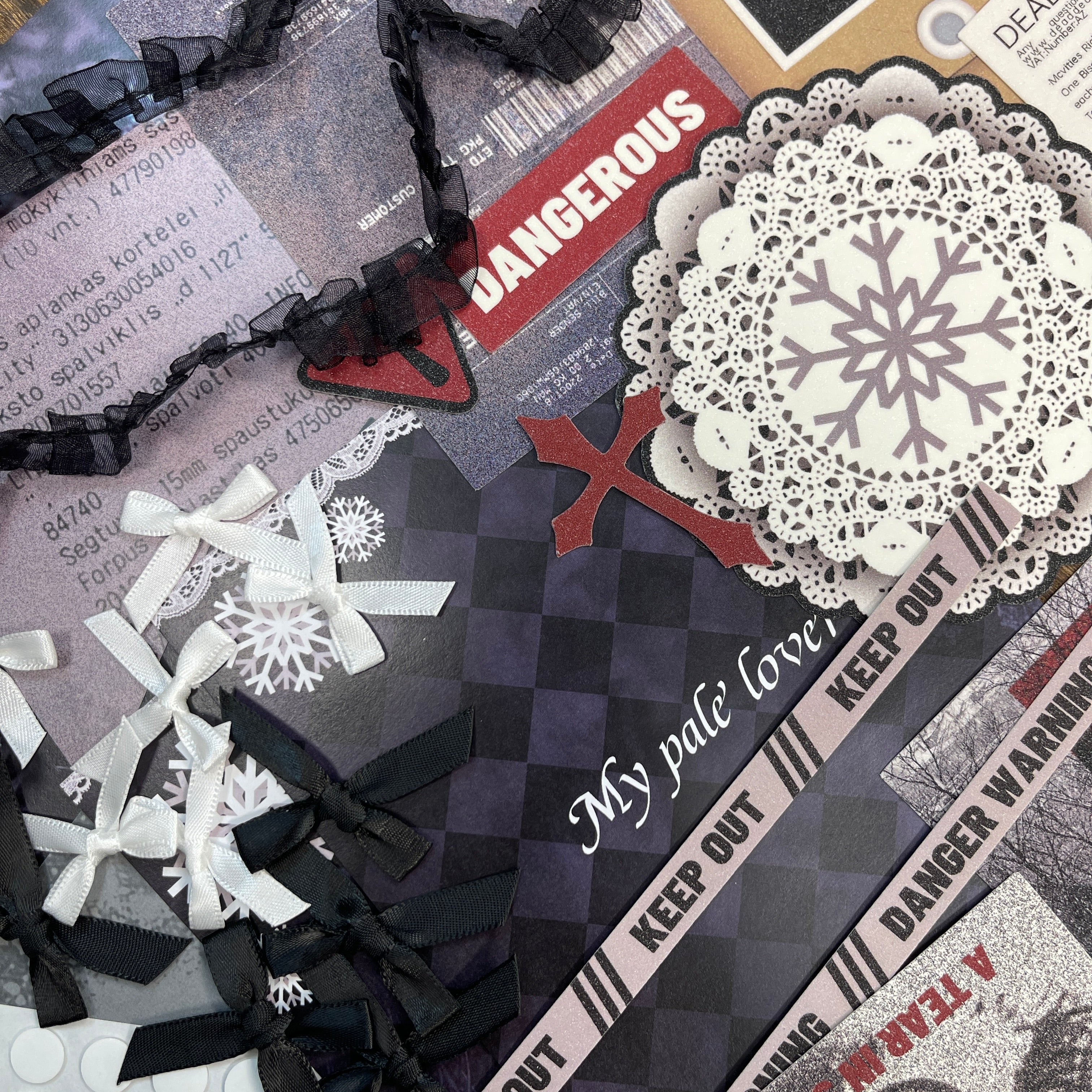 260131 Chapter of Shimmering Silver Mixed pack journaling ephemera -52Pcs each pack