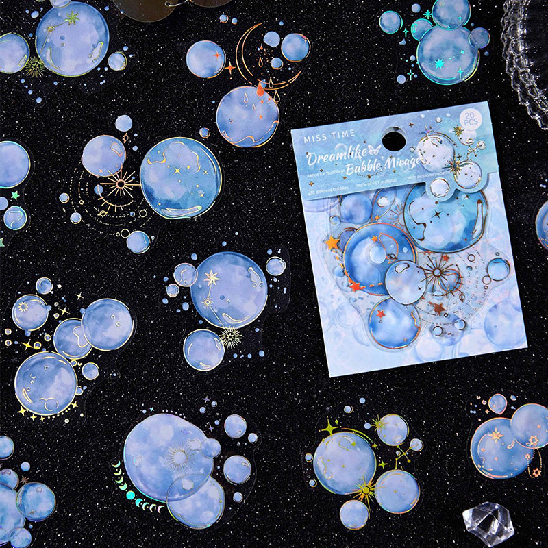 0731 Colorful bubbles PET Sticker -20Pcs each pack