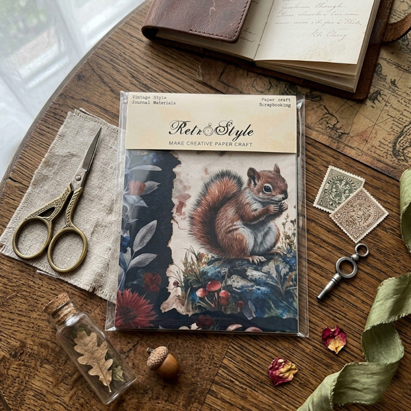 Vintage Plants and Animals Cardstock (14.4 × 10.5 cm) -16Pcs each pack