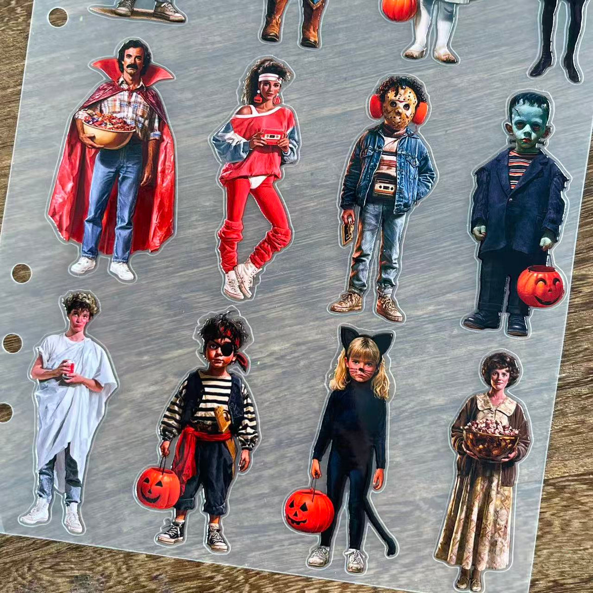 3D Halloween Characters PET Sticker 1 Pcs