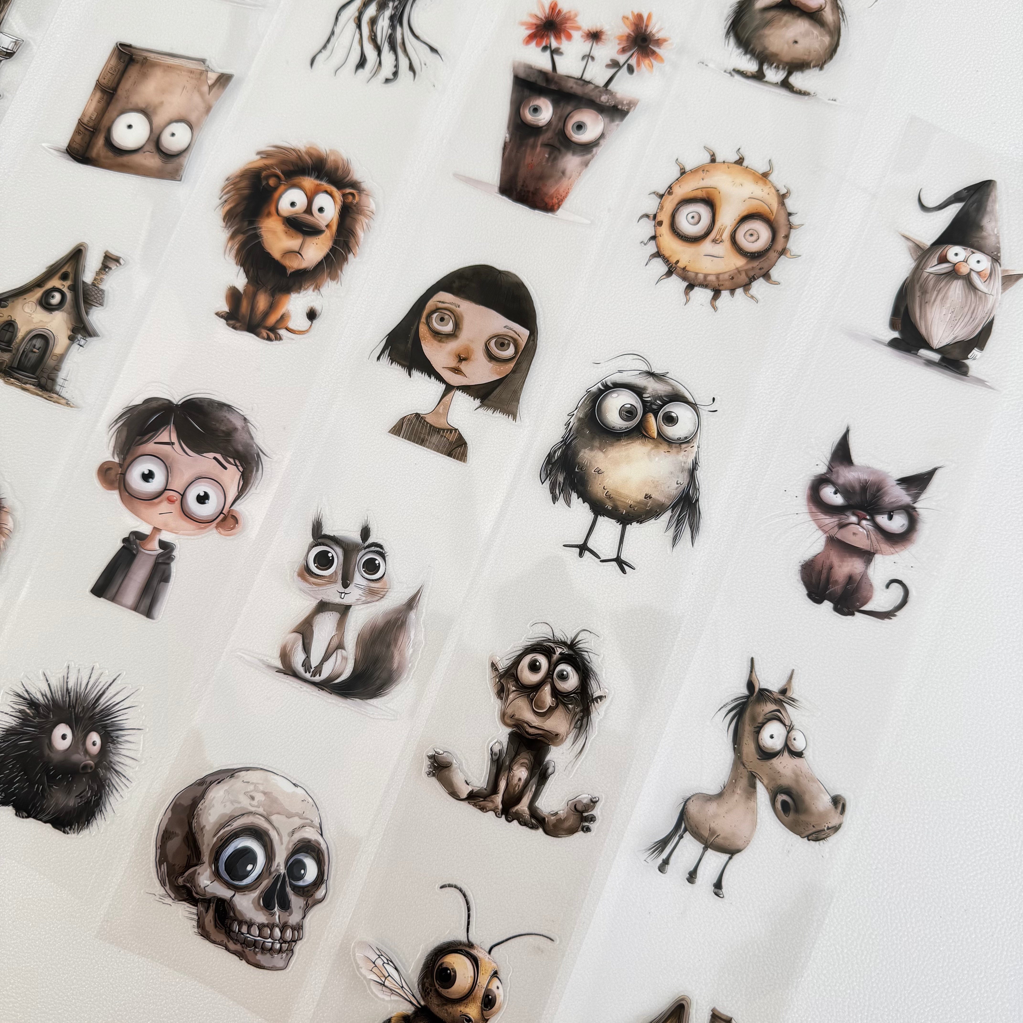 Dark but cute character pre-cut PET tape 1 loop 5.5CM*2M