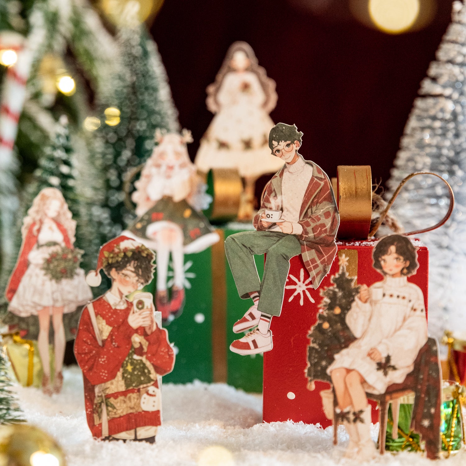 0720 Christmas eve Solid sticker -30Pcs each pack