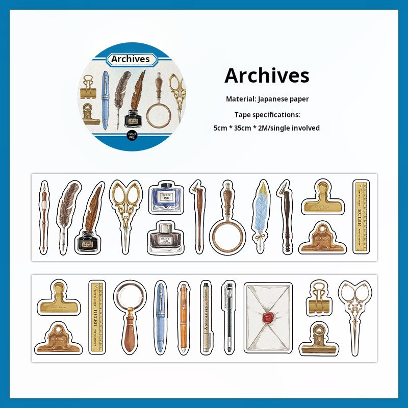 0523 Vintage accessories precut washi tape -5CM*2M