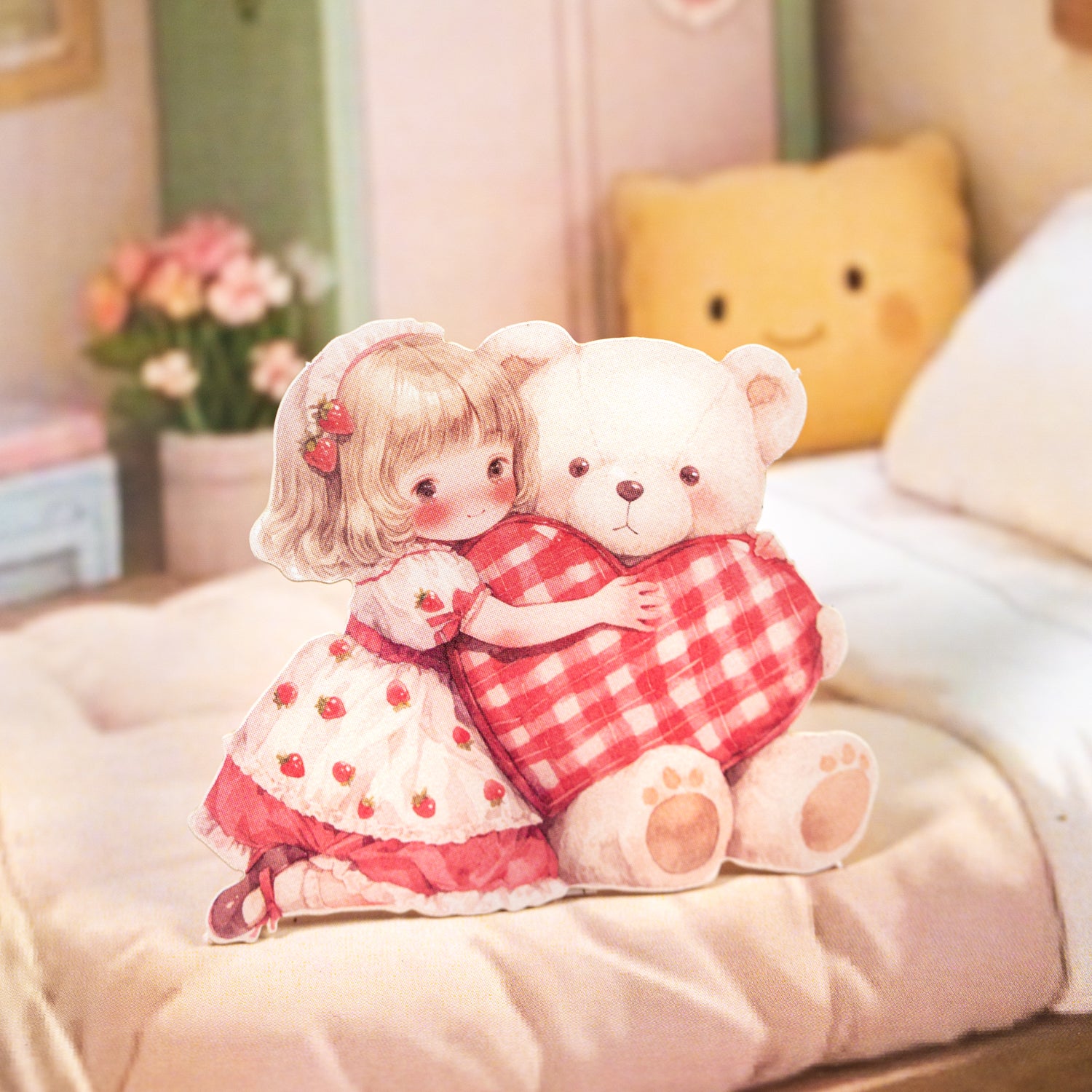 0812 Sugar bean little bear doll Sticker -20Pcs each pack