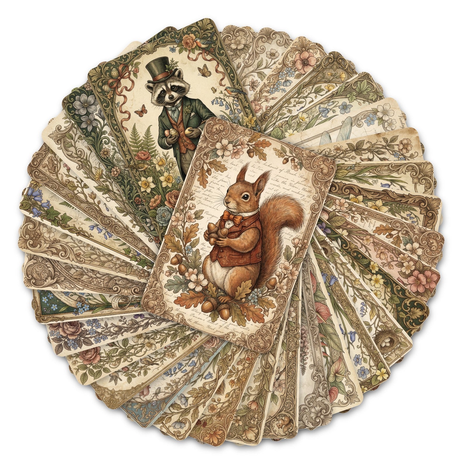 Victorian Animals Cardstock 36pcs (2.36 × 3.5 inch)