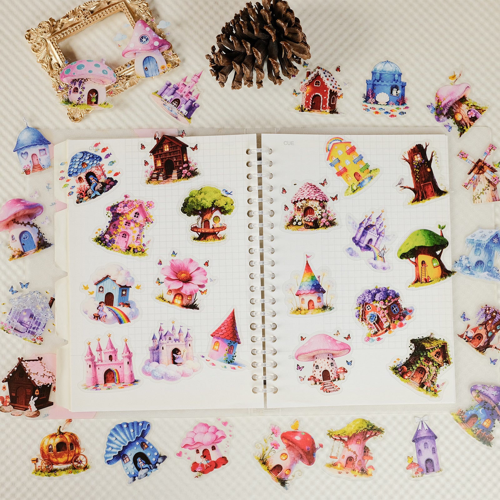 1227 56 Fairy tale dream house PET stickers