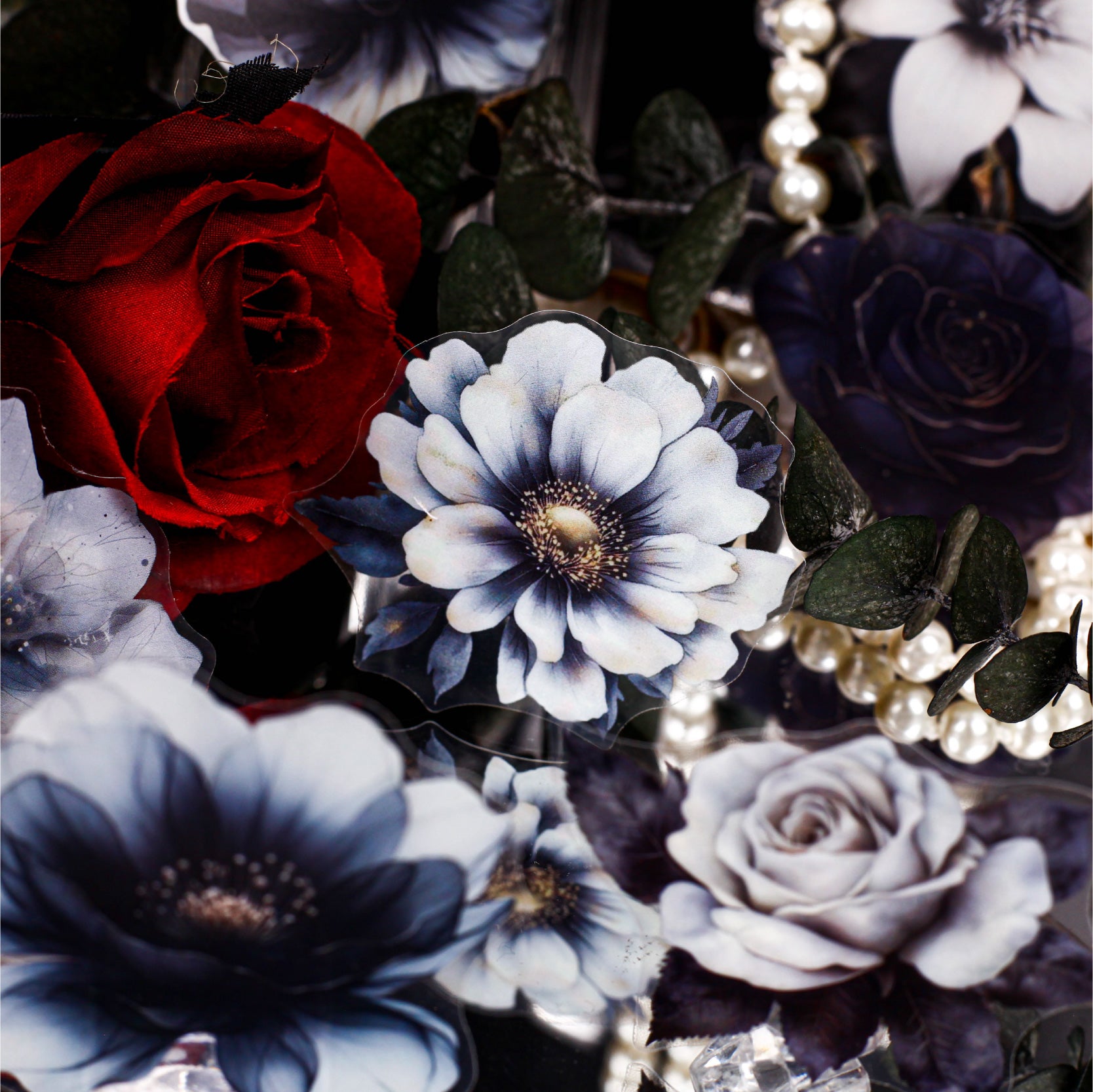 0813 Ink bloom PET Sticker -20Pcs each pack