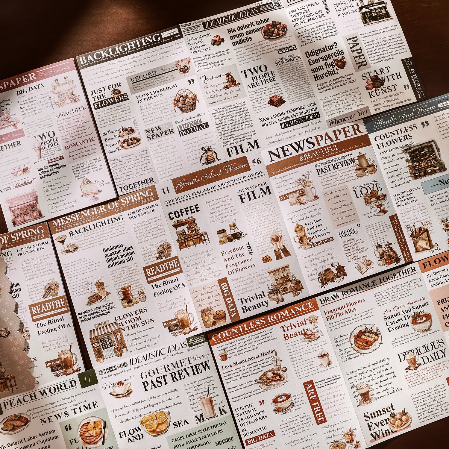 0414 Delicious daily Series Solid Sticker -2Pcs each pack