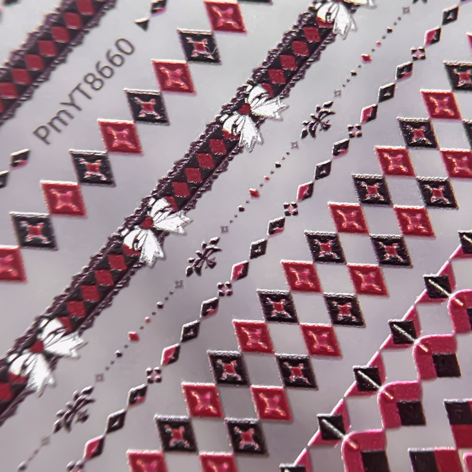 M343- Harlequin pattern Flat Mini sticker 1 Pcs