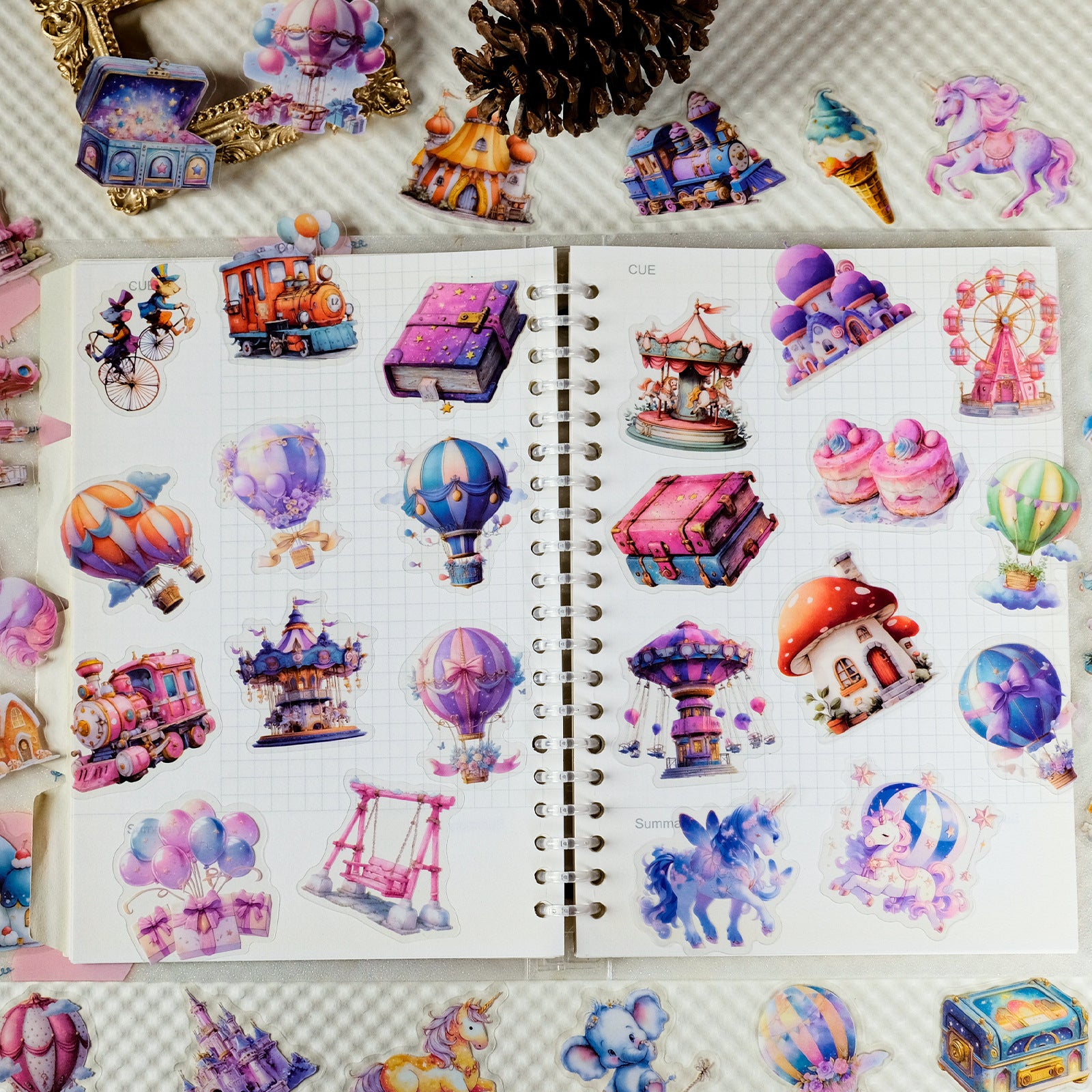 1004 56 Amusement park PET sticker