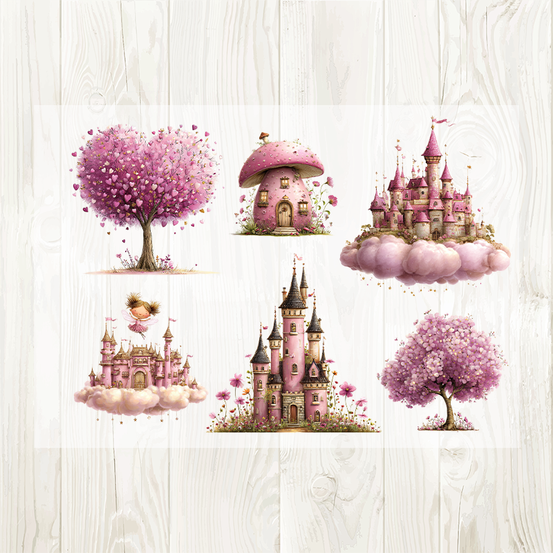 A4 Pink Princess matte PET pre-cut large sticker 1 pack 2 sheets