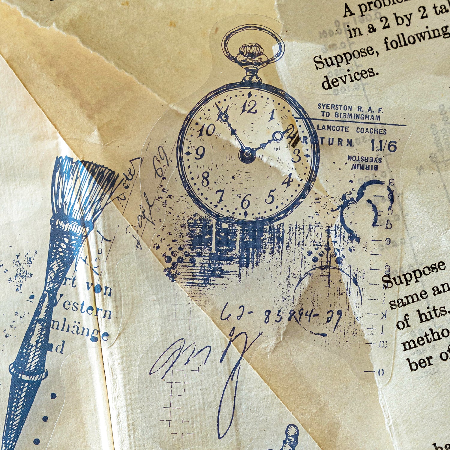 0927 Steam century PET Sticker -20Pcs each pack