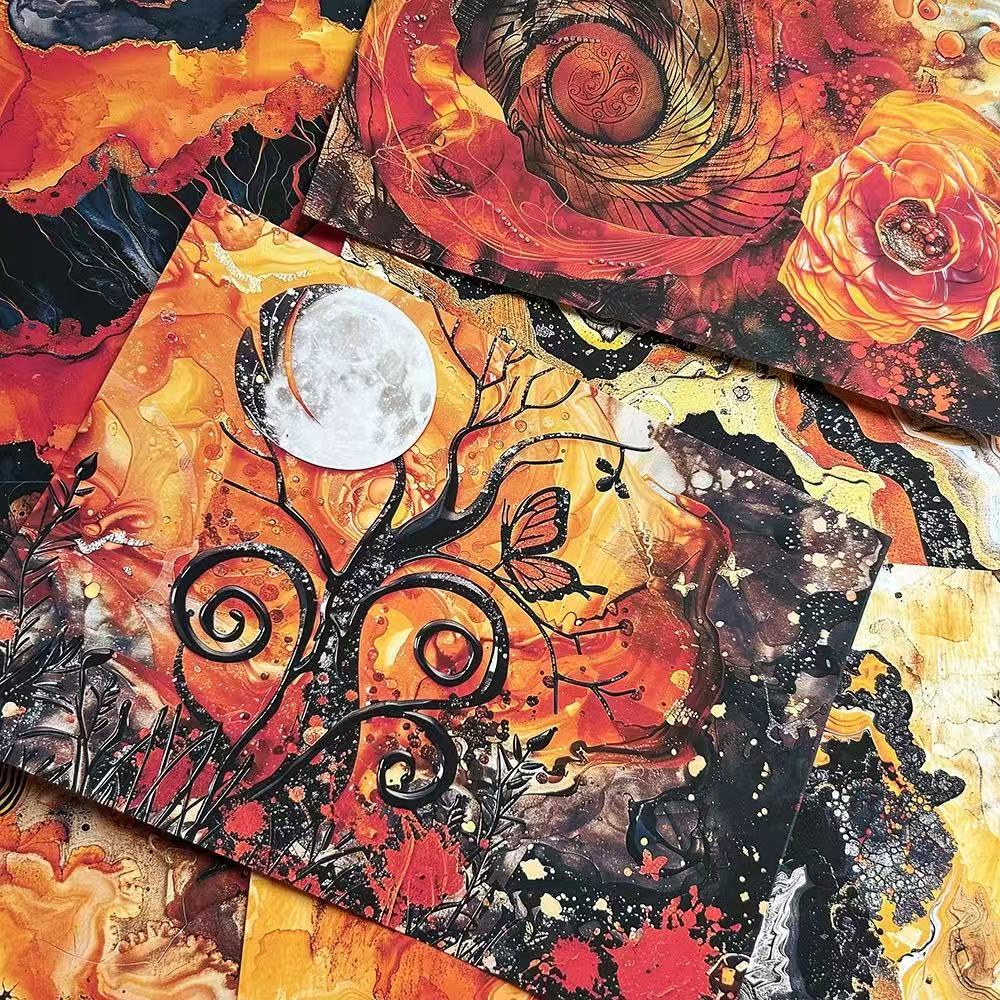 A4 size Vintage Style Paper 6 pcs