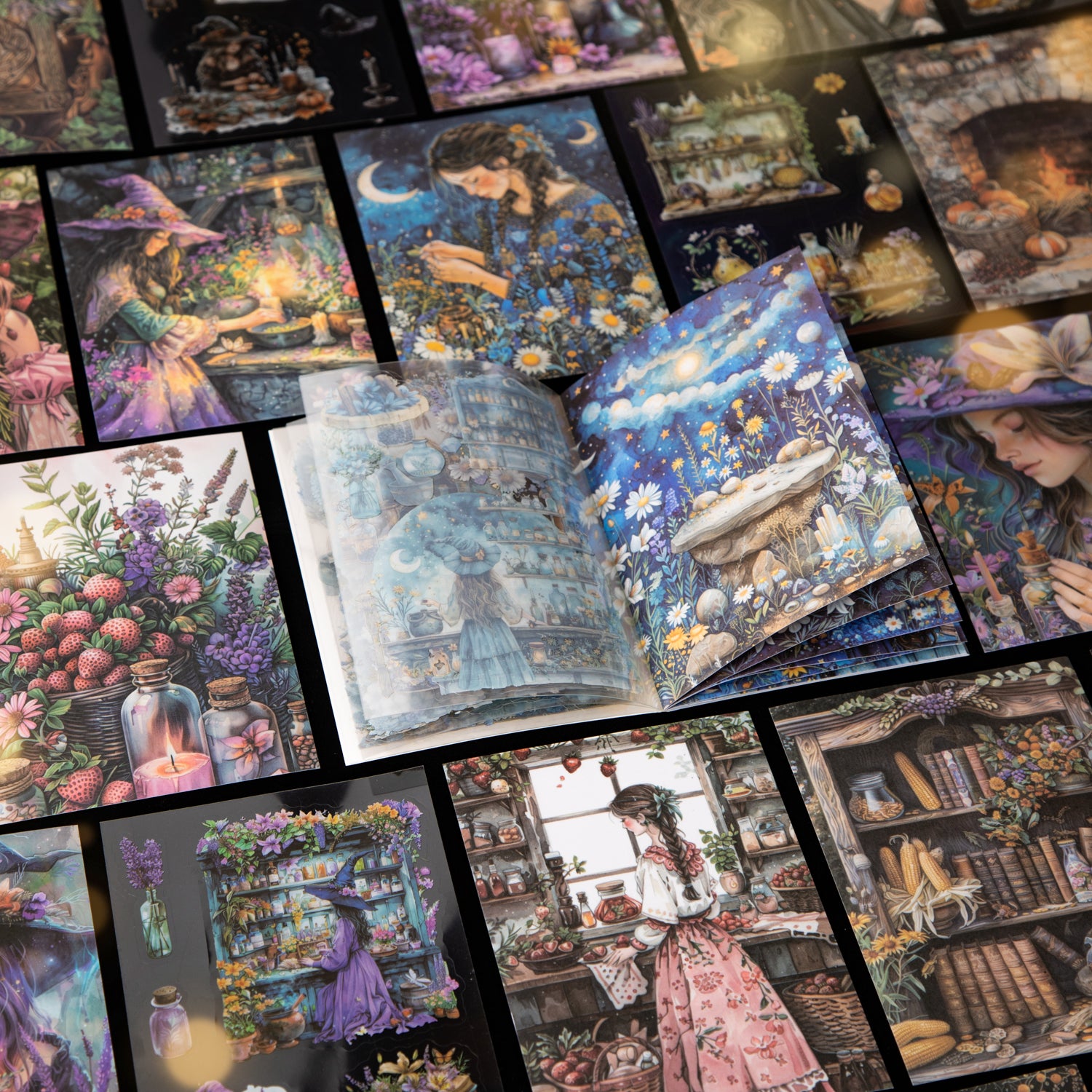 0812 Magic Potion Cabinet PET & Washi sticker book -20Pcs each pack
