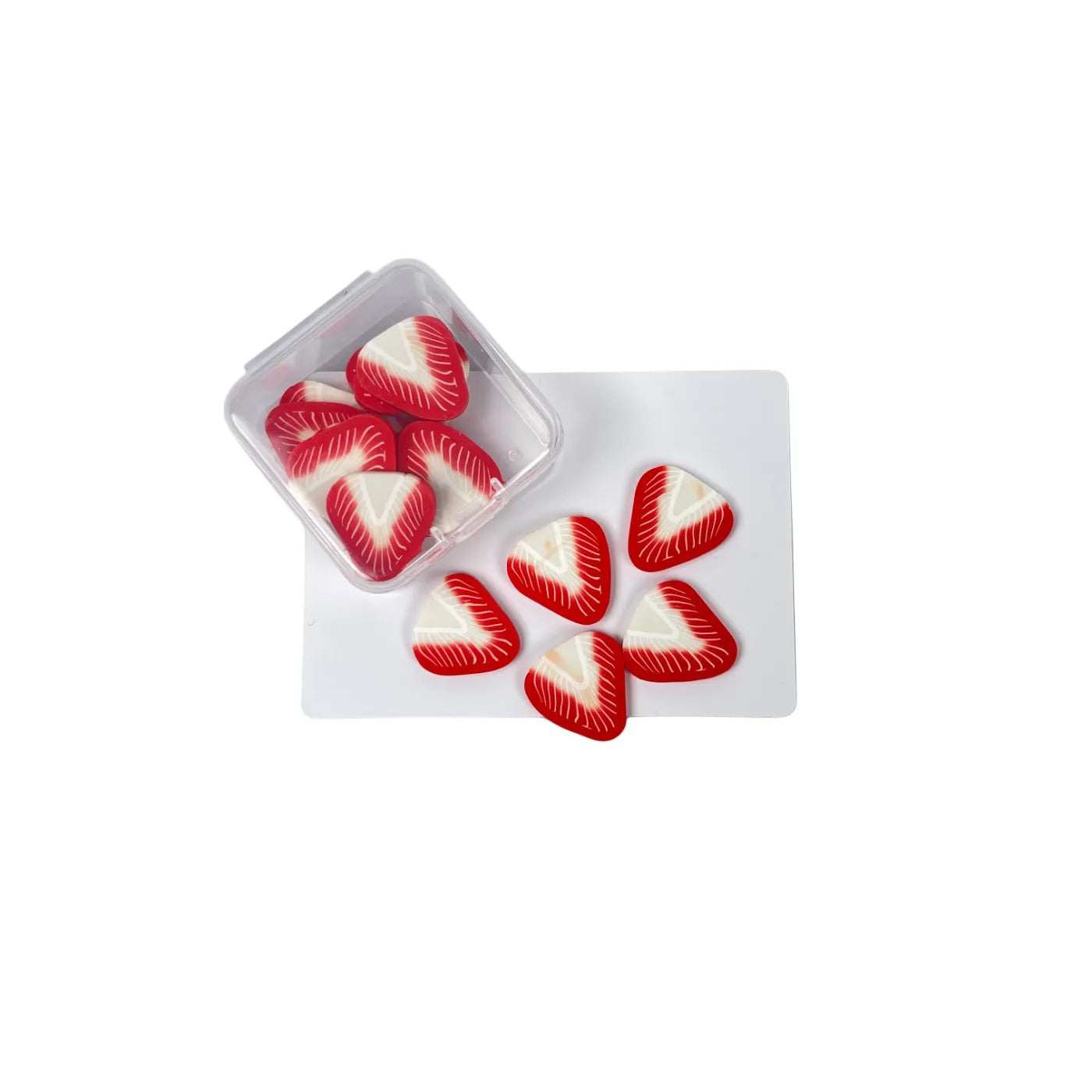 Soft clay fruit slices about 2cm