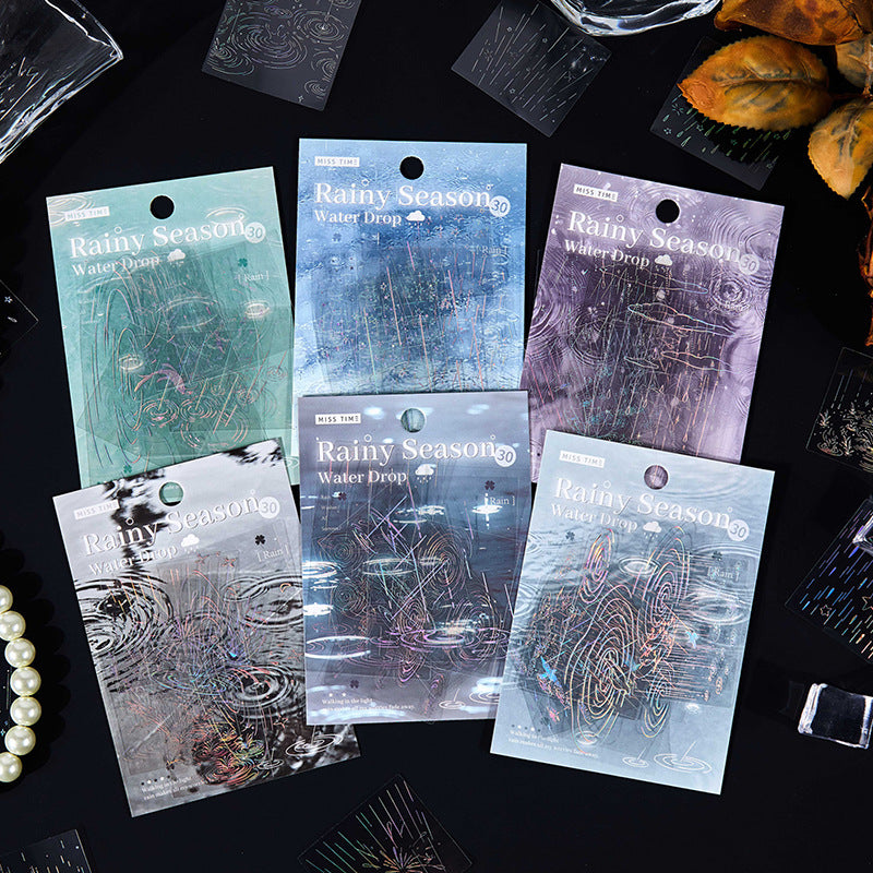 Rainy Season PET Stickers -30Pcs each pack