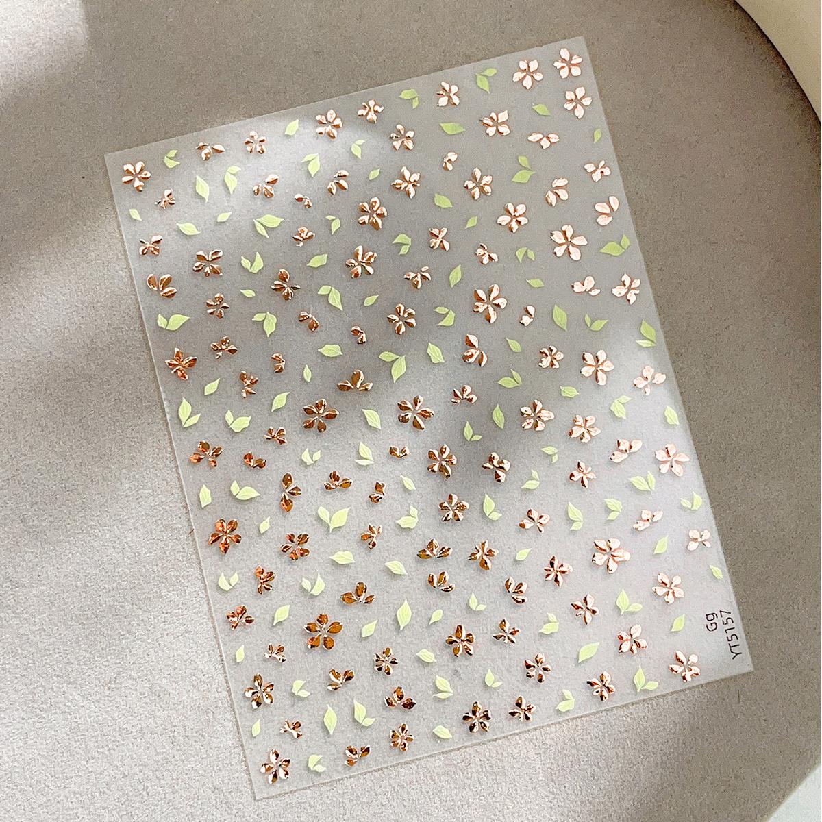 0714 M150- Petal Embossed Mini sticker -1Pcs each pack
