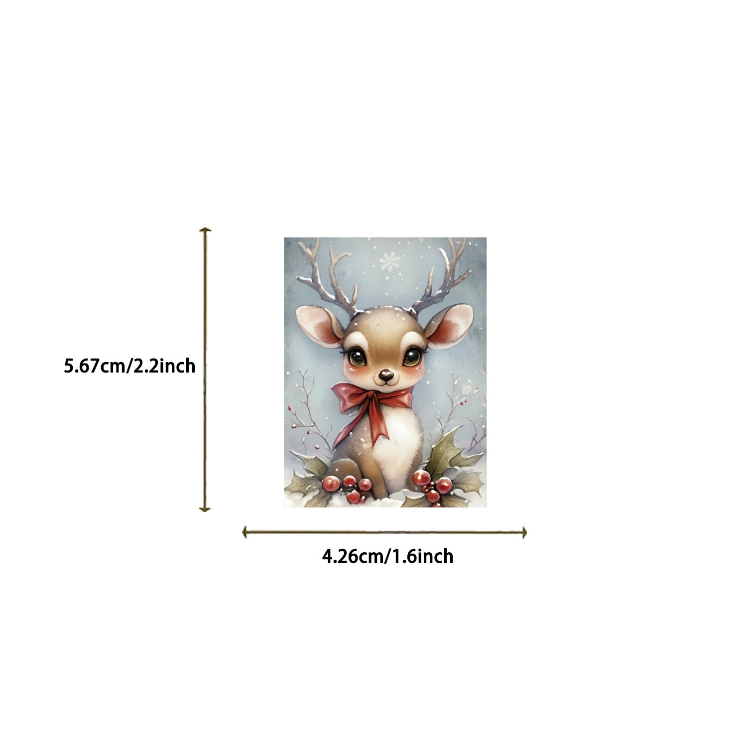 1004 50 Christmas in the snow sticker