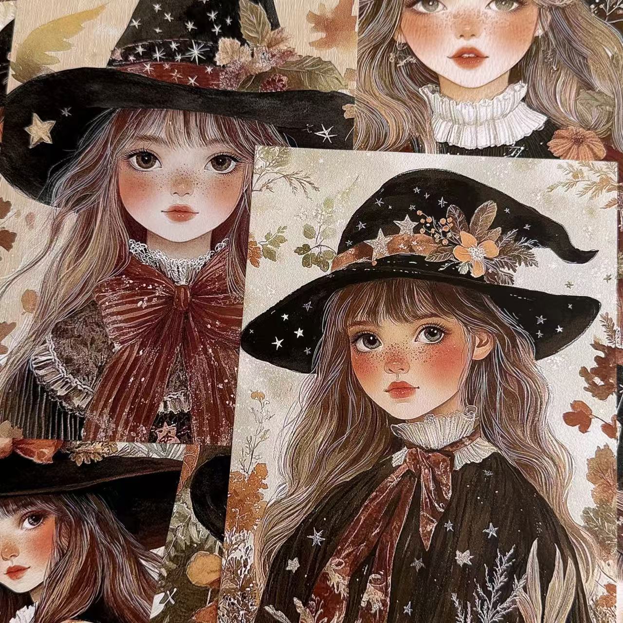 0718 A4 size Magical girl Style Paper 5 pcs