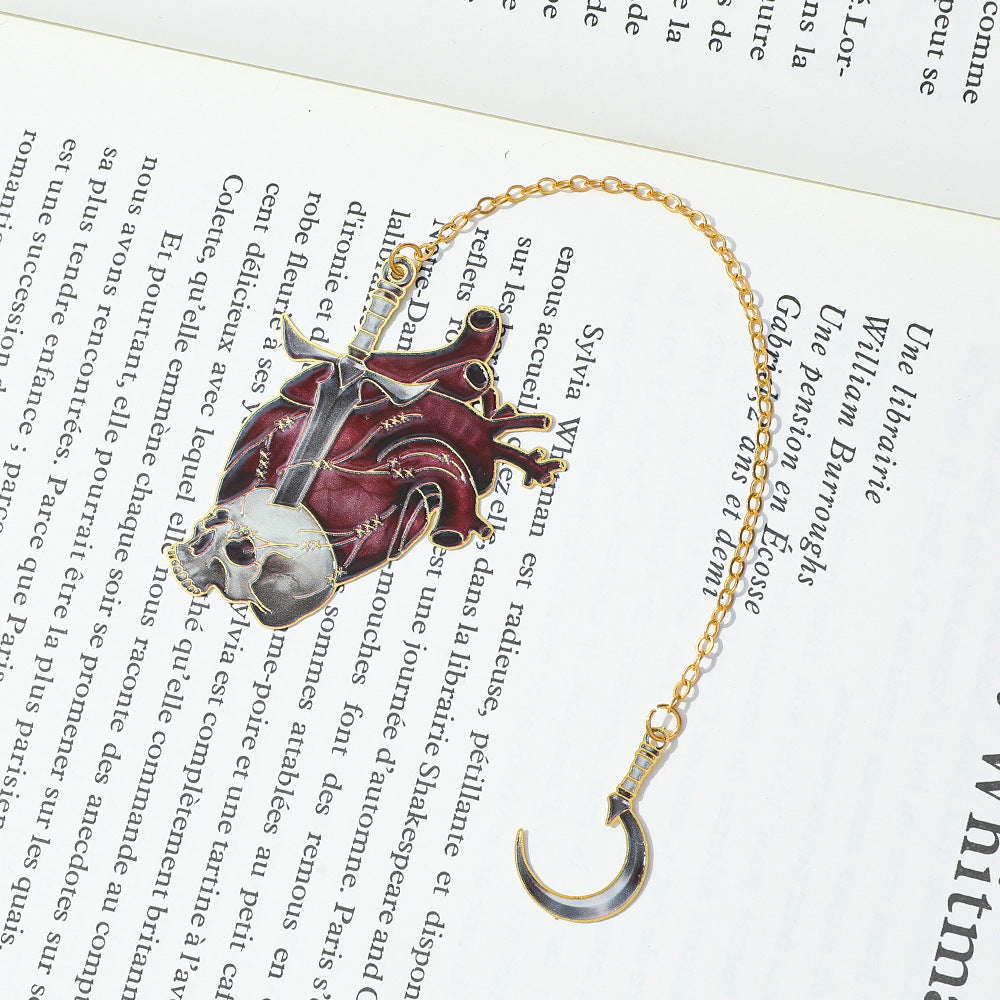 0519 Skeleton Heart Bookmark