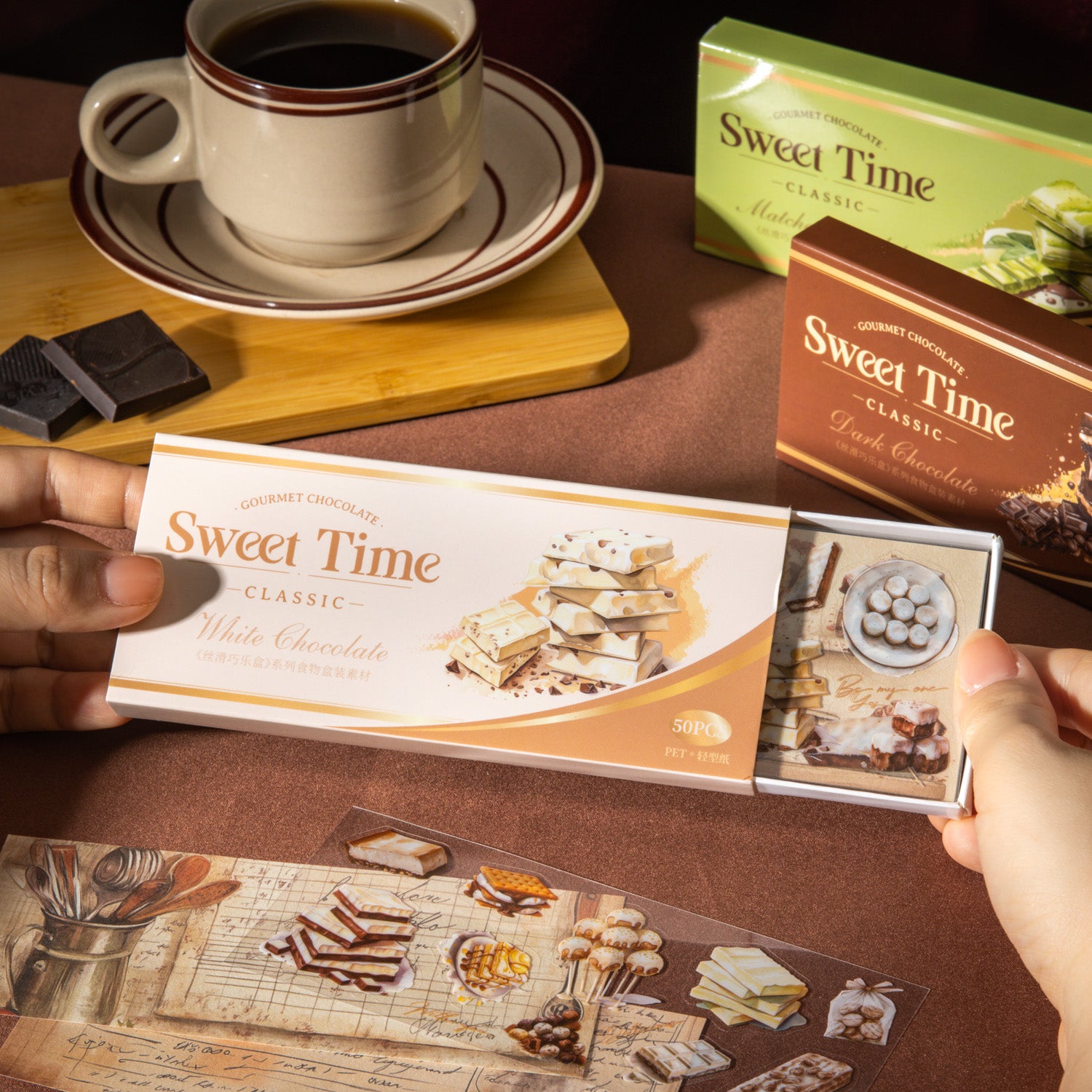 0329 Silky Chocolate Box Series Paper -50Pcs each pack