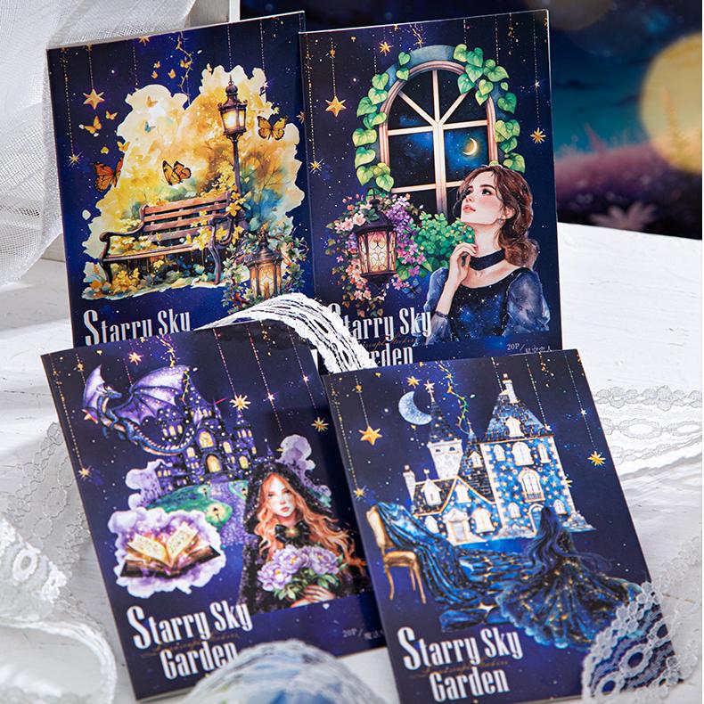 0409 Starry sky garden Series PET Sticker -20Pcs each pack
