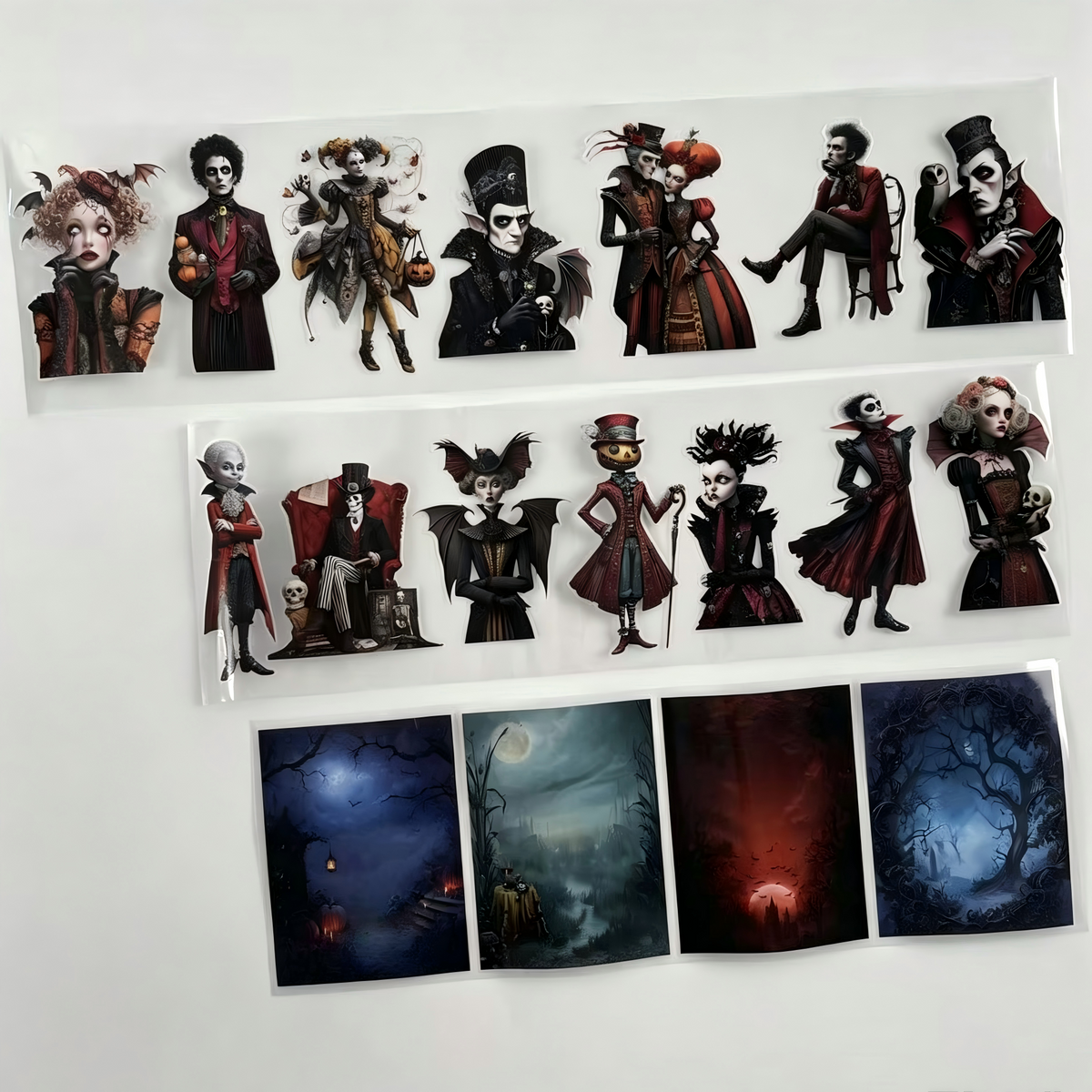 Vintage Gothic Vampires Pre cut PET Tape (10cm Width)