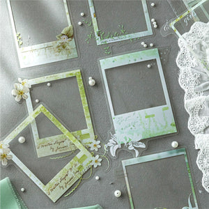 Green frame stickers