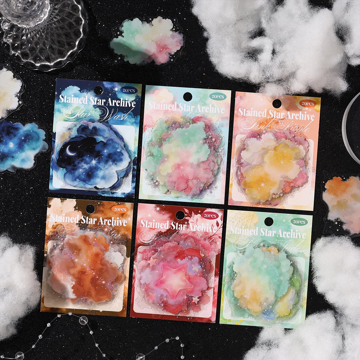Stained Star Archive PET Stickers -20Pcs each pack