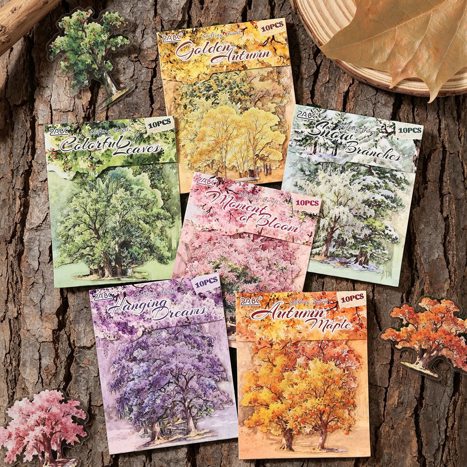 Forest PET Stickers -10Pcs each pack