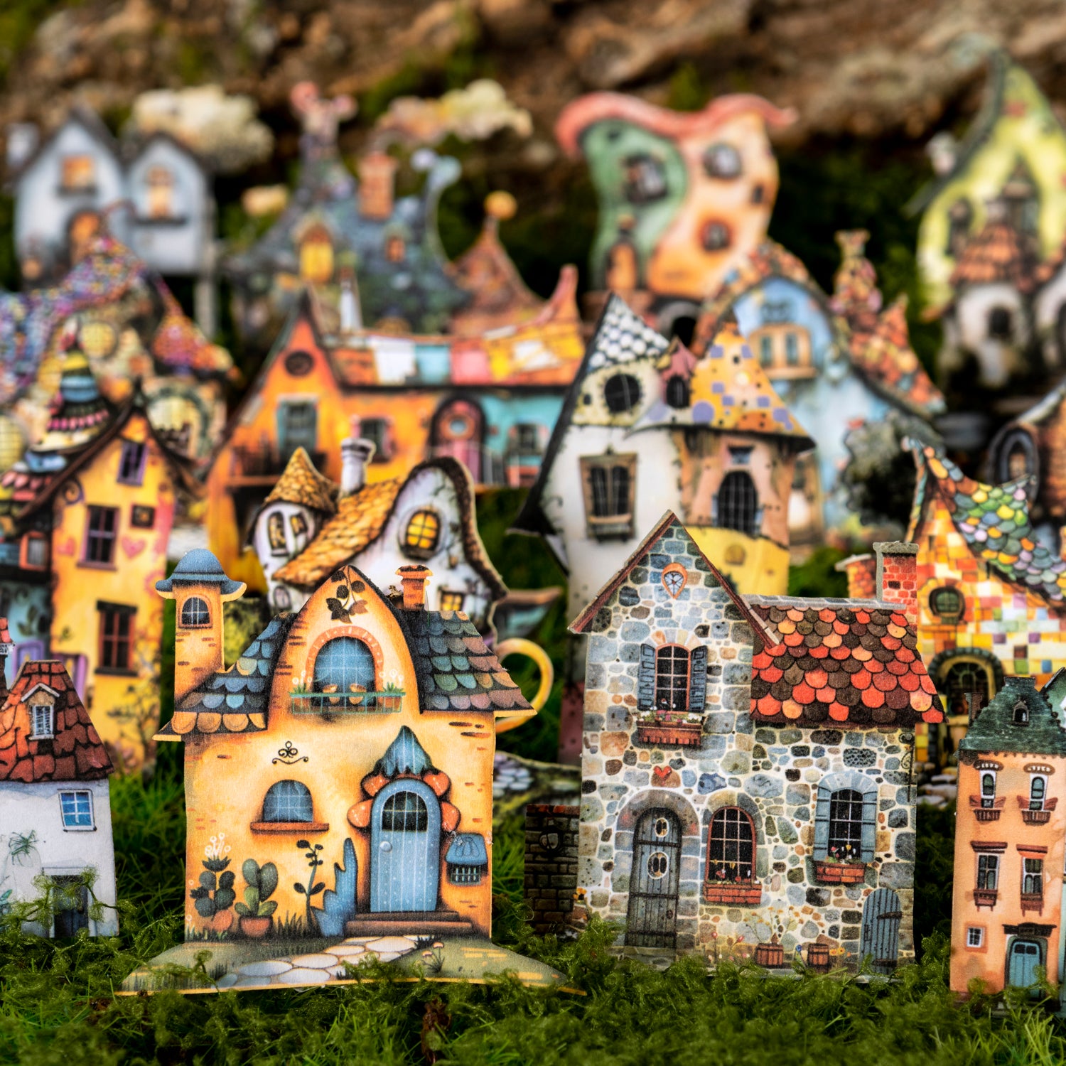 0622 Strange House cardstock Sticker -50Pcs each pack