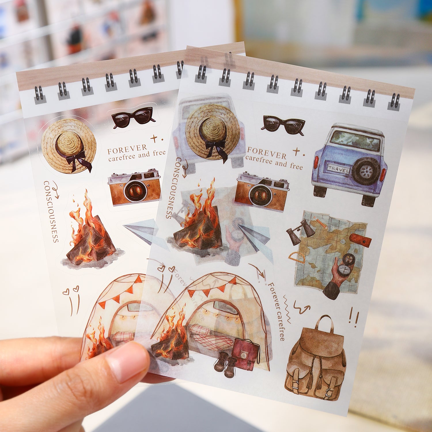 0407 Life Notes Series PET & Washi Sticker Book -18Pcs each pack