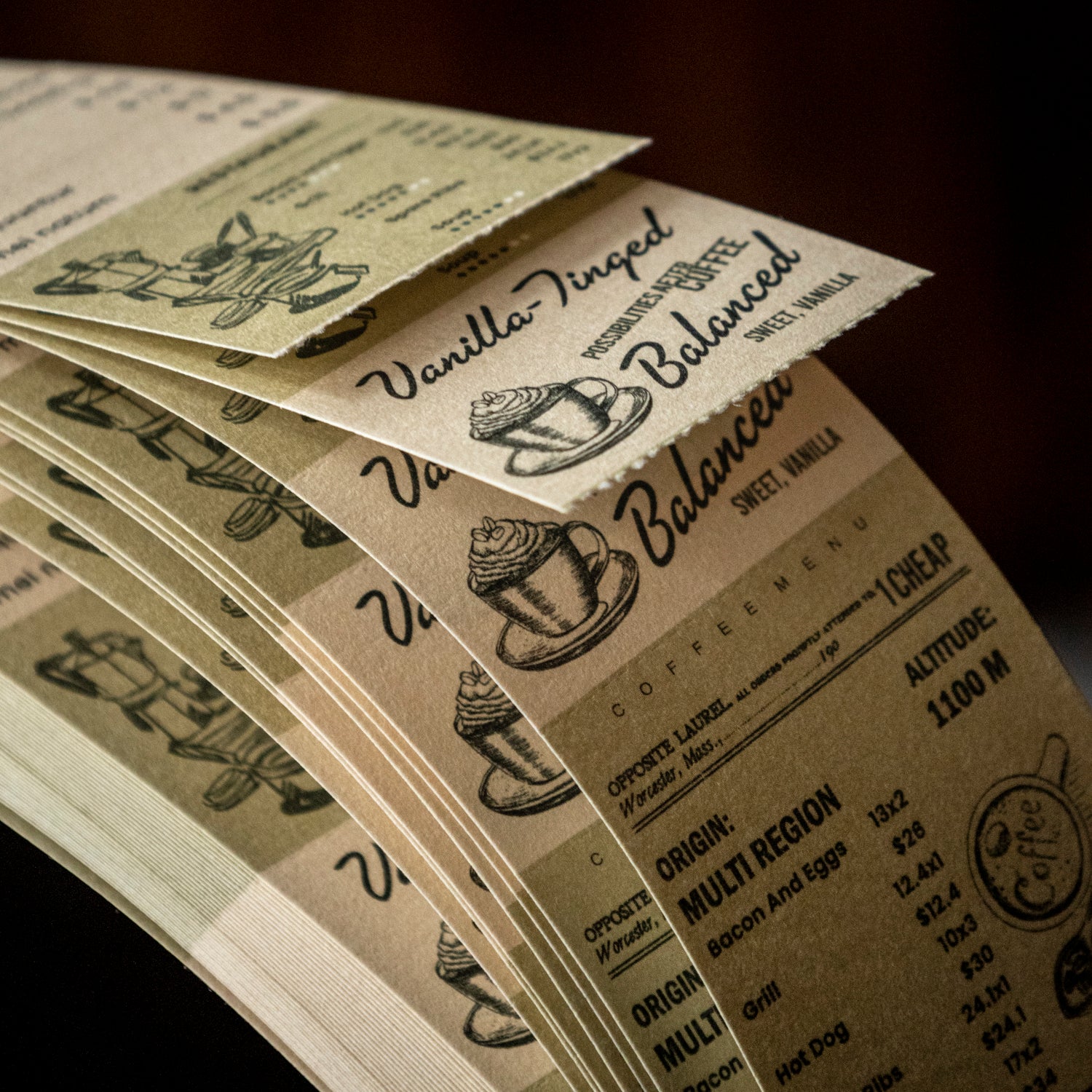 1229 Coffee-themed sticky notes paper -50Pcs each pack