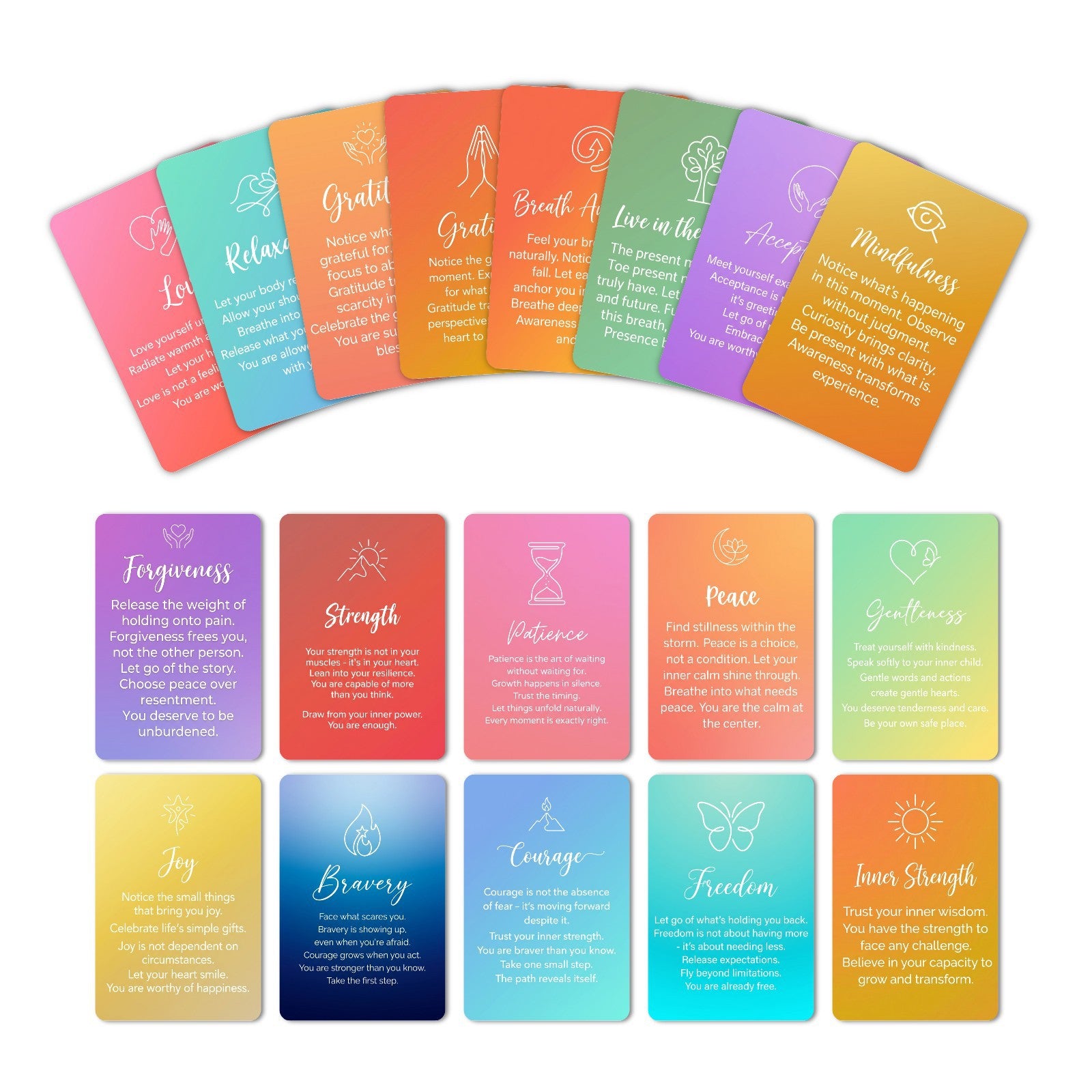 Healing Words Cardstock 18pcs 2.36*3.5 inch