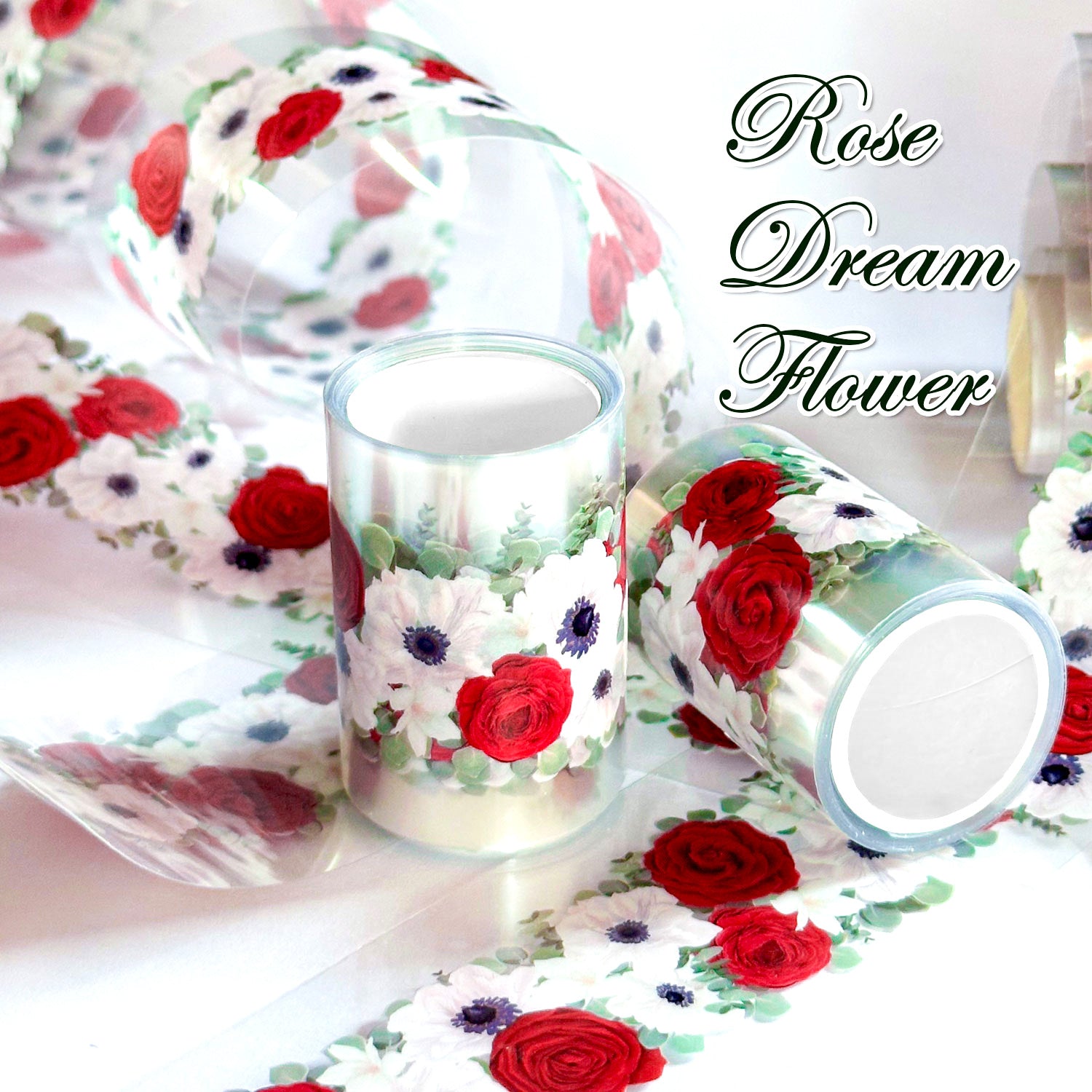 0713 Rose Dream Flower PET tape -5cm*2m