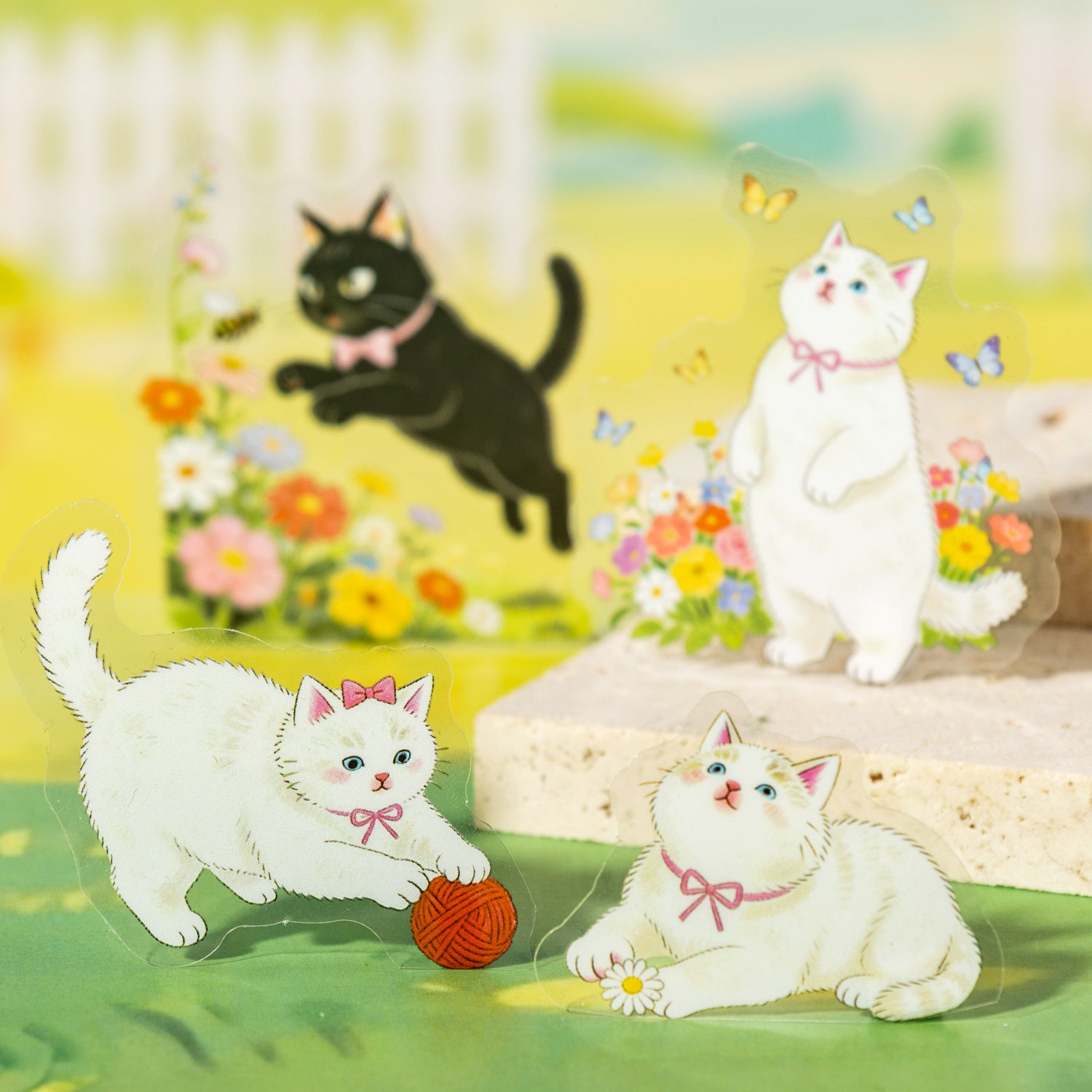 The Cute Cat's Adventure PET Sticker -50Pcs each pack
