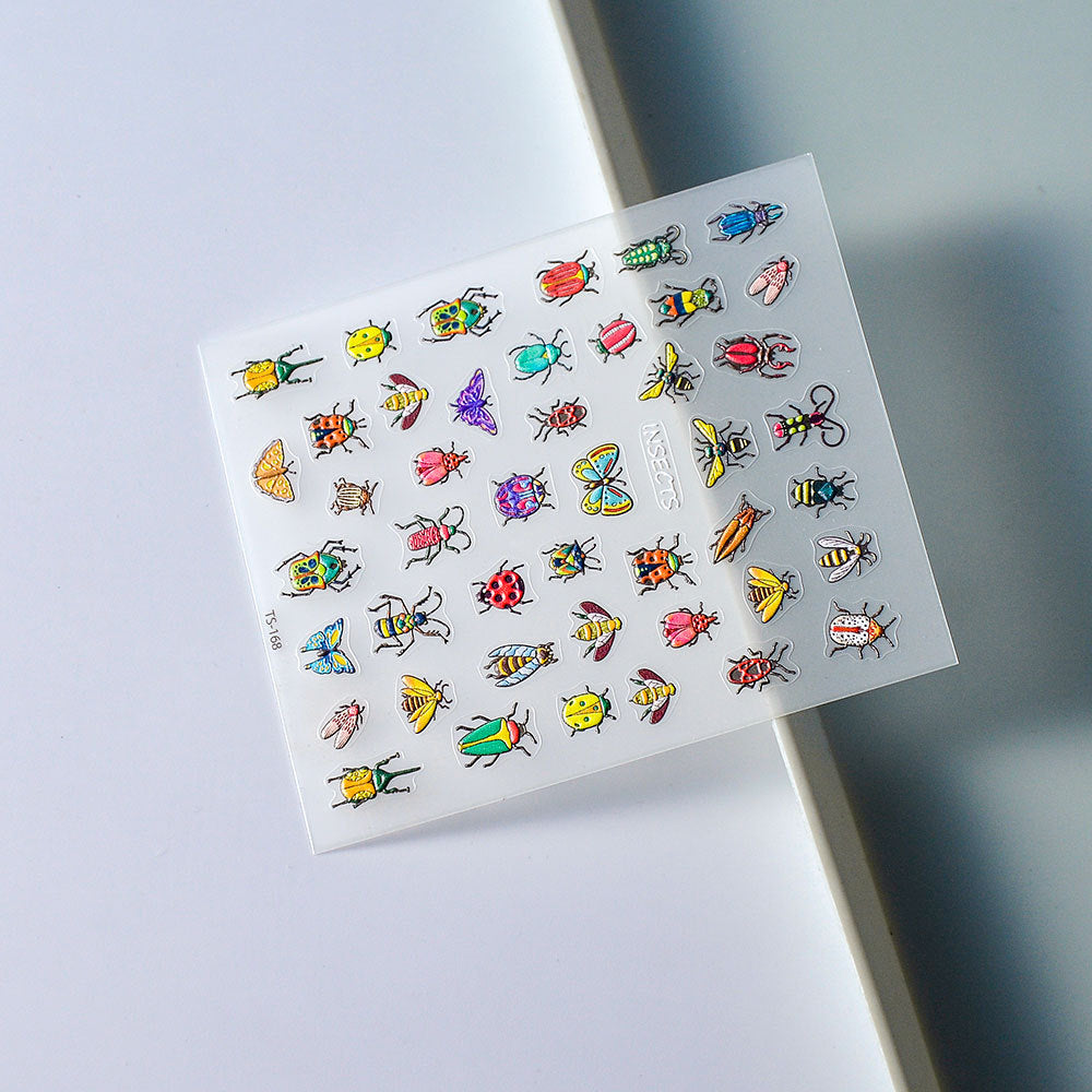 M323- Insect Pictorial Embossed Mini sticker 1 Pcs