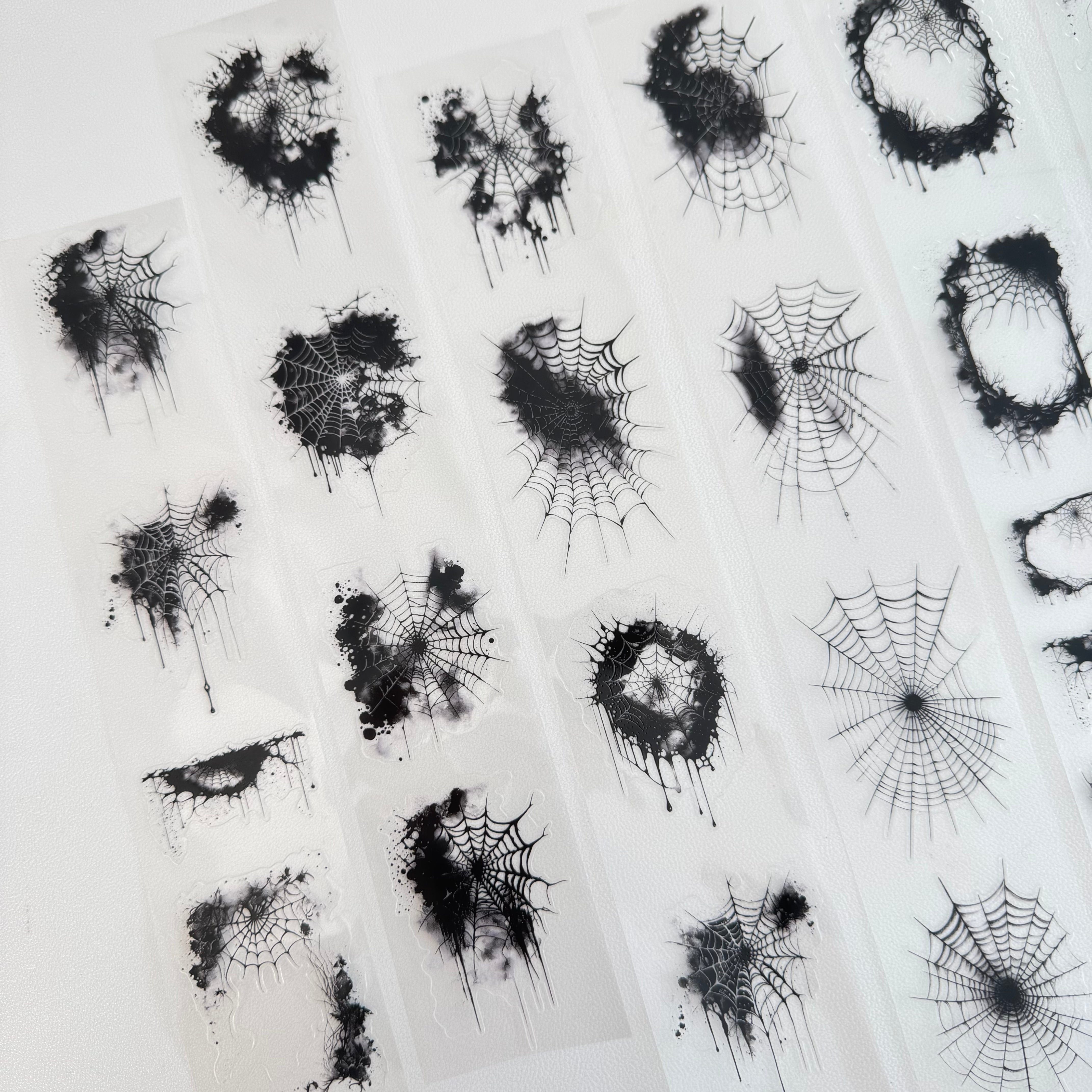 Black spider web pre-cut PET tape 1 loop 5.5CM*2M