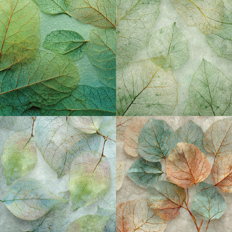 0914 Leaf background paper R2577 -24Pcs each pack