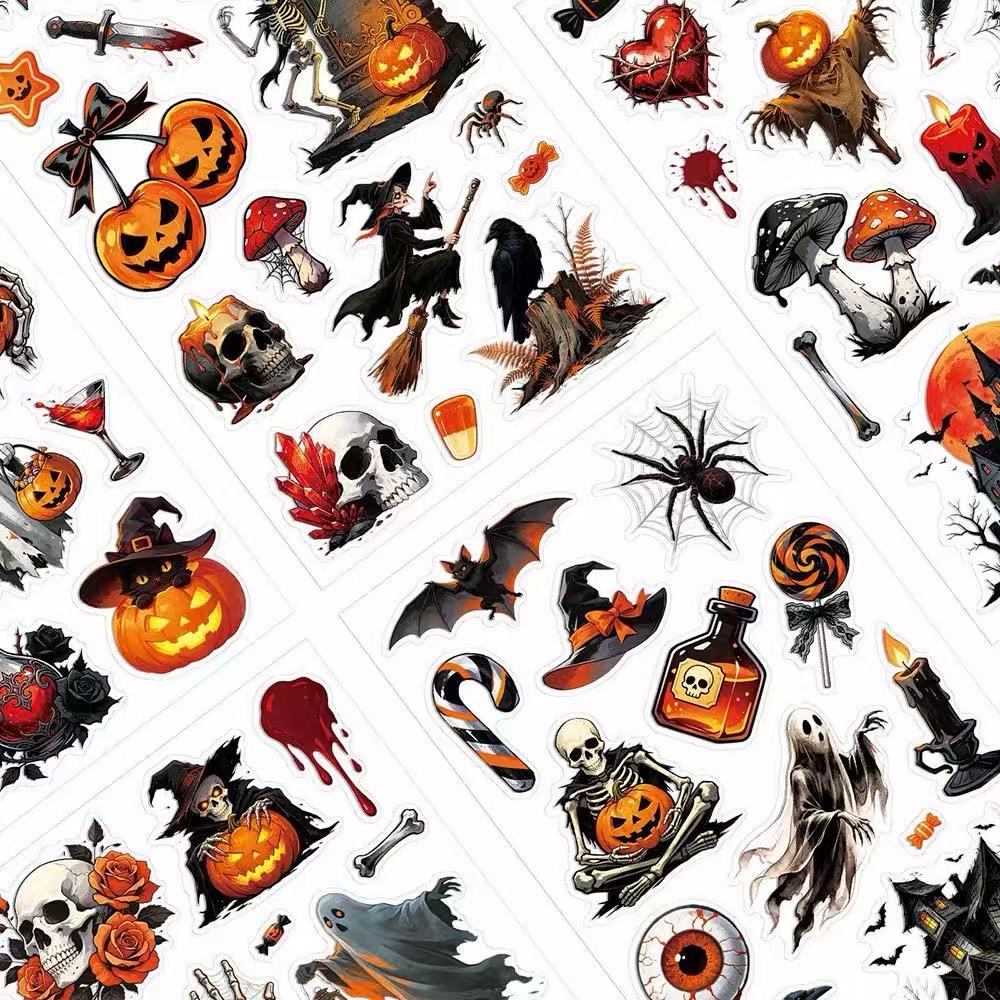 Halloween PET Stickers -5Pcs each pack
