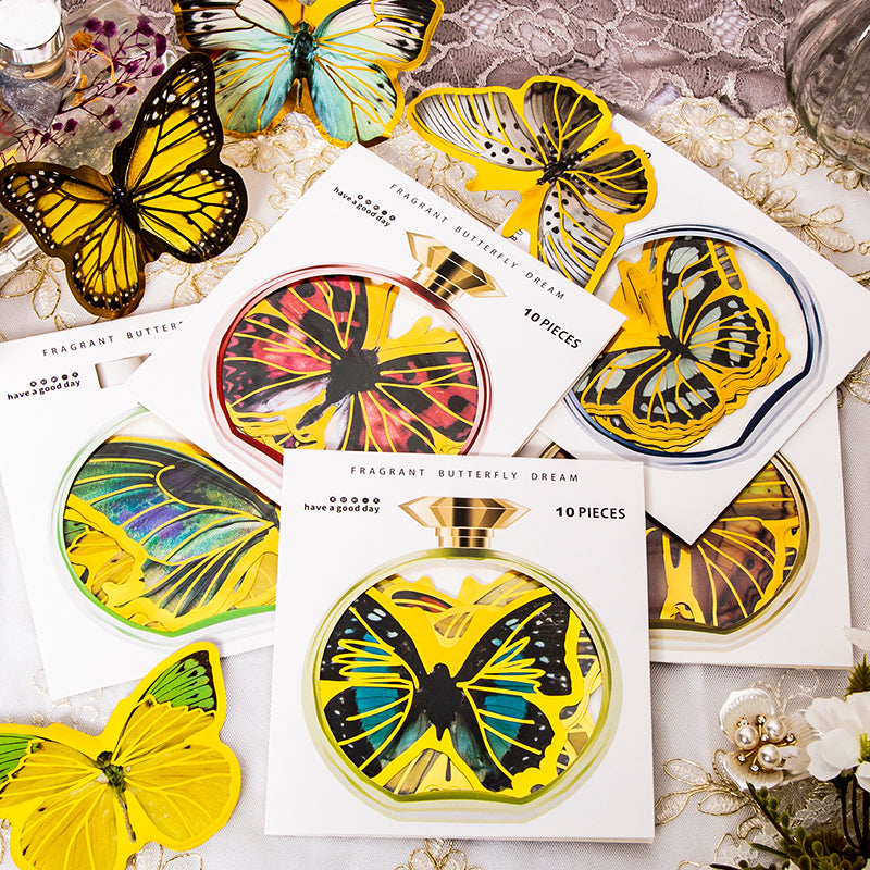 Scented Butterfly Dream PET Stickers -10Pcs each pack